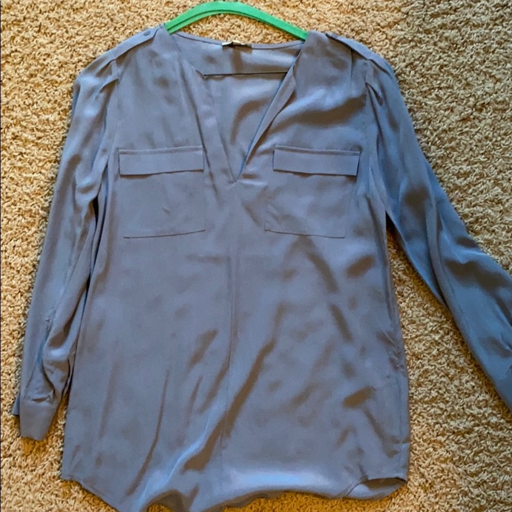 Gray/silver blouse